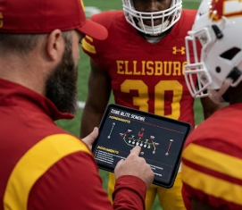Ellisburg coaches studying an offensive play